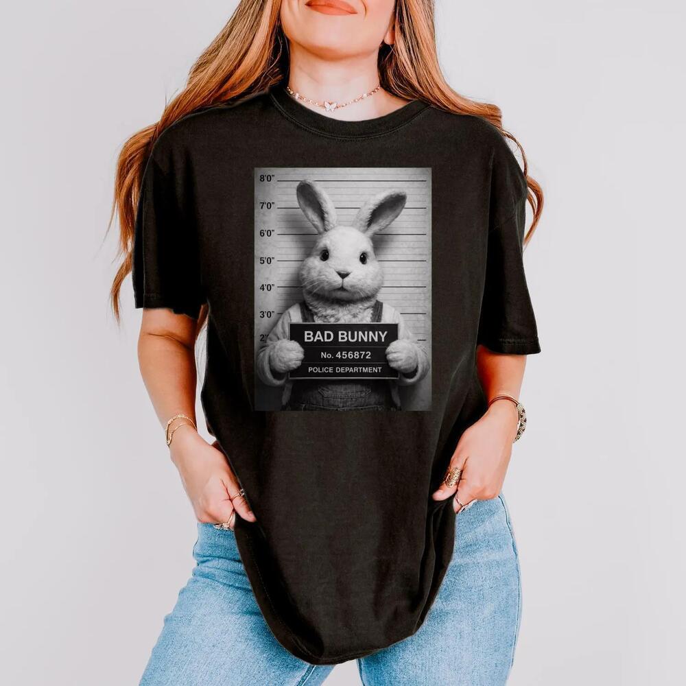 Bad Bunny Shirt Easter Bunny Mugshot Easter Shirt